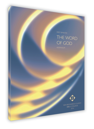 Semester 1.5 - The Word of God / Addendum